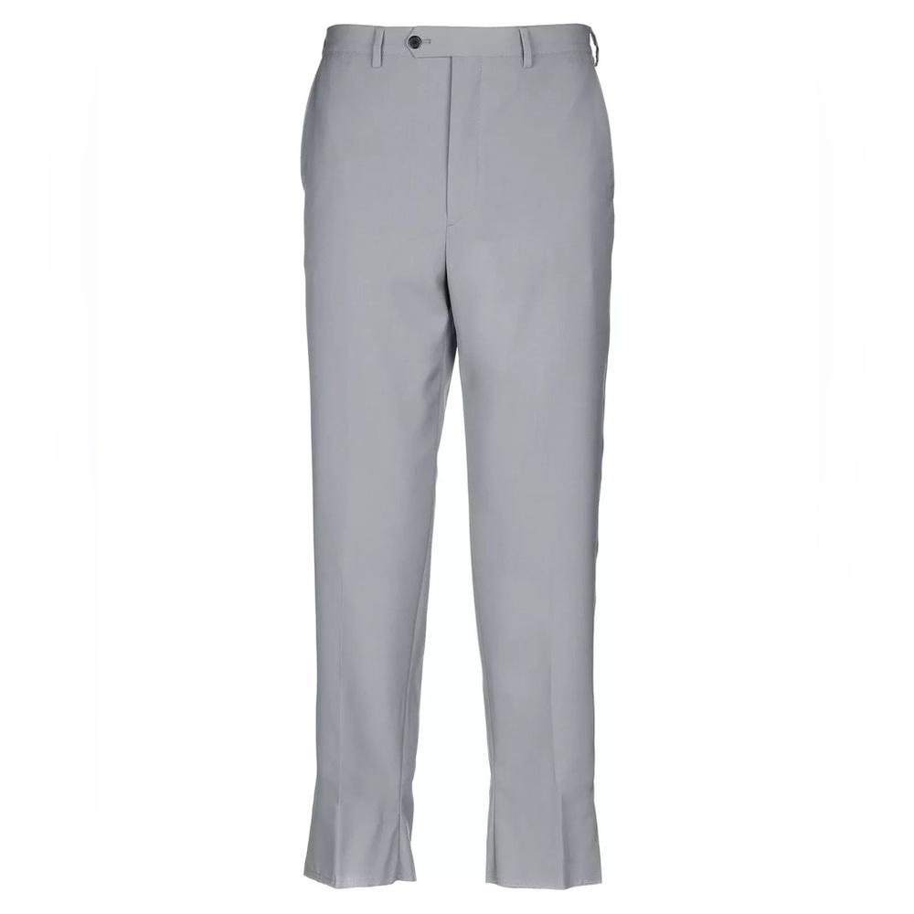 New/Authentic PRADA Wool Cropped Trousers IT54 US44 XXL Grey Flat Front